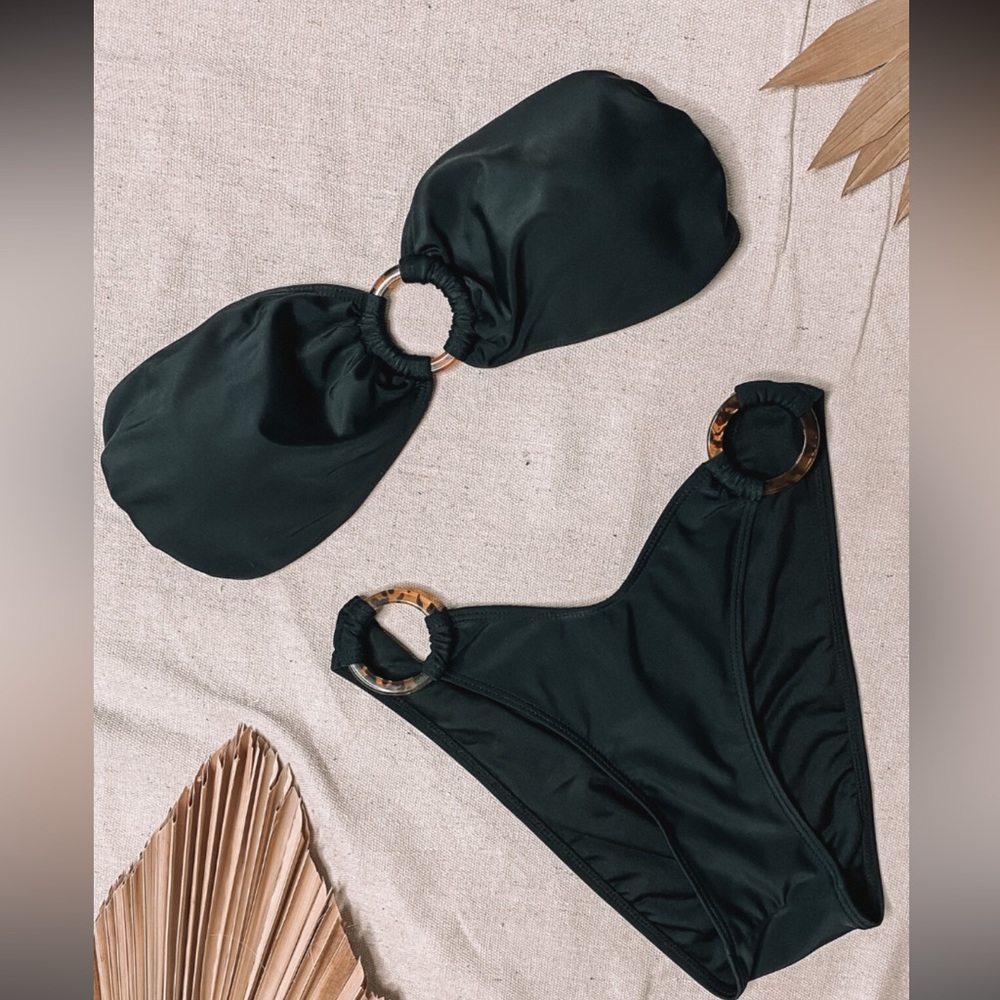 Black Strapless Bikini Tirana Set